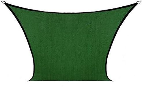 Coolaroo Coolhaven Shade Sail, 95% UV Block Shade and Sun Shield, 12' Square, Heritage Green