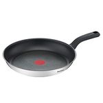 Tefal Comfort Max 30cm Stainless Steel Frying Pan, Durable Non-Stick Pan with Thermo-Spot Heat Indicator, Induction Compatible Base, Comfortable Grip Handle, Dishwasher, G7260744