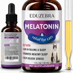 EDUZEBRA Cat Melatonin, Melatonin for Cats, Cat Sedative for Grooming, Cat Sleep Aid, Cat Calming Treats, Anxiety Relief for Cats, Support Restful Sleep for Your Cat