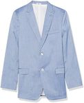 Calvin Klein Boys' Blazer Suit Jacket, 2 Single Breasted Closure, Buttoned Cuffs & Front Flap Pockets, Deep Blue 404, 8