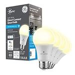 GE CYNC Smart LED Light Bulbs, Bluetooth and Wi-Fi Enabled, Alexa and Google Assistant Compatible, Soft White, A19 Light Bulb (4 Pack), 9.5W