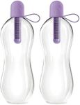 Bobble Classic Water Bottle, Filtered Water, BPA-Free Reusable Bottle, Soft Touch Carry Cap with Replaceable Carbon Filter for Sustainable Water and Hydration 34 oz - 2 Pack (Lavender)