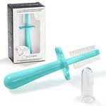 Grabease Baby Toothbrush Finger Toothbrush for Toddler Toothbrush Baby Finger Toothbrush, BPA-Free & Phthalate-Free for Baby & Toddler, 1 Pack, Teal