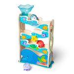 Melissa & Doug Rollables Wooden Ocean Slide Infant and Toddler Toy (5 Pieces)