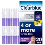 Clearblue Advanced 20 Digital Ovulation Tests, Typically IDENTIFIES at Least 2X More Fertile Days Vs LH only Ovulation Test Strips, Double Your Chances of Getting Pregnant