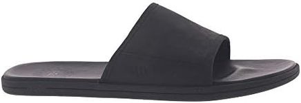 UGG Seaside Slide Mens Sandal, Black Leather, 14