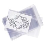 Super Z Outlet Clear Resealable Display Cellophane Bags Gift Treat Basket Supplies, Adhesive Closure for Snacks, Cards, Envelope Letters, Candy, Party Supplies (100 Bags) (Clear, 5" x 7")