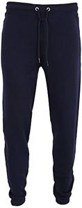 H&F Jogging Pants Mens Tracksuit Bottoms Trousers Casual Mens Joggers for Men UK Zip Pockets Elasticated Cuff Classic Jog Pants Jog Sweatpants Sports Joggers Leisure Gym Yoga Pants (Navy Blue, M)