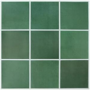 Commomy 10 Pcs Matte Dark Green Peel and Stick Wall Tile,11.8"X11.8" Ultralight PVC Wall Panels 3D Square Peel and Stick Backsplash for Kitchen,Bedroom,Living Room,Bathroom,RV