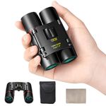 POLDR 12X30 Compact Binoculars with Large Eyepiece, Small Lightweight Binoculars for Adults Kids, Pocket Mini Binoculars for Bird Watching Traveling Opera Sports Games Sightseeing