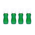 Gluman Squeezy Sauce Bottle for Clean & Mess-free Dispensing | 100% Food Grade | Dishwasher Safe | Freezer Safe | Ergonomically Designed | Reusable (Green (Set of 4))