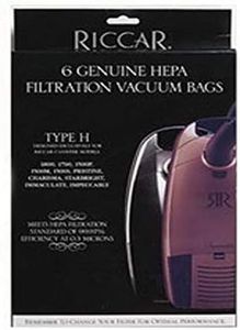 Riccar Type H Canister Vacuum HEPA Filtration Bags 6 Pack RHH-6 by Riccar