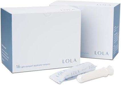 LOLA Organic Cotton Tampons, 32 Count - Light Non-Toxic Tampons, Period Feminine Hygiene Products, HSA FSA Approved Products Feminine Care