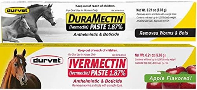 Durvet Ivermectin (Apple Flavor) & Duramectin Paste Dewormer - Bundle 6.08g 1.87 - 2 Pack