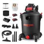 Shop-Vac 10 Gallon Wet Dry Vacuum Cleaner, 8.0 Peak Kpa Shop Vacuum with Blower Function, Cordless Vacuum Cleaner for Pet Hair, Jobsite, Garage, Home & Workshop