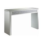 Coaster Home Furnishings Rectangular Sofa Table Silver and Clear Mirror Rectangular/Silver/Contemporary