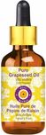 Deve Herbes Pure Grapeseed Oil (Vitis vinifera) with Glass Dropper Natural Therapeutic Grade Cold Pressed 15ml (0.50 oz)