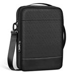 Fintie Laptop Shoulder Bag Briefcase for MacBook Air 15, MacBook Air 13.6, MacBook Pro 14, MacBook Air 13, MacBook Pro 13, Dell XPS 13, 13.5" Surface Laptop, 13" Samsung Lenovo HP Acer Laptop, Black,