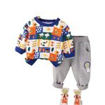 Googogaaga Boy's Cotton Printed Sweatshirt with Joggers baby boys Clothing Set (4-5 Years)