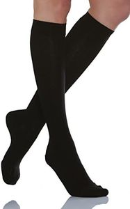 RelaxSan 920-new (Black, Sz.4) Unisex cotton support socks 22-27 mmHg graduated compression