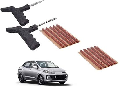 AUTO Addict Tubeless Tire Tyre Puncture Kit with 10 Rubber Strips Repair Tool Kit for All Cars Bikes