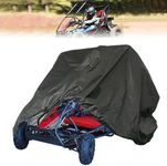 QYMOTO 2-Seater KT196 Go Kart Cover Heavy Duty 420D,Outdoor Waterproof Windproof All Weather Protection for Coleman,Baja,TrailMaster,Mudhead Go Kart Accessories