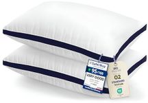 Utopia Bedding Pillows 2 Pack Standard Size, (Navy) Luxury Hotel Quality Pillows, Brushed Fabric, Bed Pillow for Back, Stomach or Side Sleepers - 20 x 30 inch / 50 x 75 cm