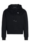 Calvin Klein Jeans Women's Ck Embroidery Hoodie Sweater, Ck Black, S UK