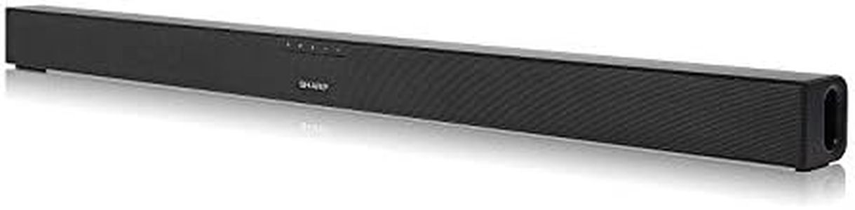 Sharp Soundbar HT-SB140, 150 W, 2.0, HDMI ARC-CEC, Audio Ottico, Telecomando, Ingresso AUX, 95 cm, Nero Satinato