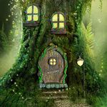 RP Fairy Door Cabin Set of 4 Garden Ornaments Outdoor Decor Home Resin Solar Decoration Accessories Glow In The Dark House Fairies Pixie Gnome Gardening Gifts For Men Women Girls Children