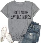 IRISGOD Womens Mom Shirt Summer Funny Short Sleeve Mommy Graphic Tees T-Shirts, W-150 Good Mama, XX-Large