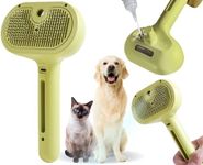 Spray Cat Brush for Shedding - Cat/Dog Steam Brush, Cat Bath Brush, Pet Steam Brush, Cat Brush with Water - Pet Spray Hair Comb, Cat Hair Brush with Steamer (Yellow)