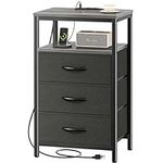 Huuger Nightstand with Charging Sta