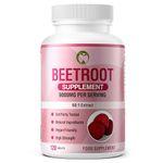 Beetroot Supplement 9000mg 60:1 Extract | High Strength 120 Tablets | 3rd Party Tested for Quality & Safety | Certified Carbon Neutral & Made in The UK (120 Tablets)