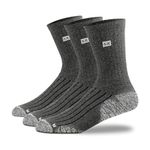 Supersox Men Socks Full Calf Length All Purpose Compression Cushion Socks|Thick Towel Pure Cotton|Combo Pack 3 (Charcoal Grey)