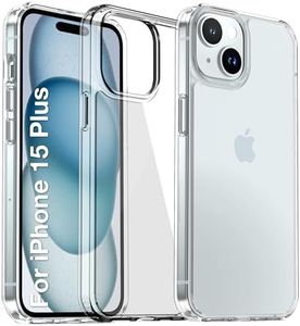 CZARTECH Native Back Cover for iPhone 15 Plus Clear case (TPU + Tough Polycarbonate Back I 5ft Drop Protection Tested I Transparent)