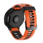 NotoCity Forerunner 735XT/235 Strap Replacement Watch Band Silicone Sports Strap for Garmin Forerunner 235/230/620/630/735XT(orange, silver buckle)