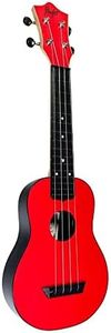 Flight Music Ukuleles TUS35 Red Travel Soprano Ukulele, Strong ABS plastic