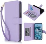 Procarcasa for Google Pixel 8 Pro 5G Wallet Case,for Pixel 8 Pro Case[7 Card Holders][Wrist Strap] PU Leather Wallet Shockproof Stand Kickstand Magnetic Clourse Phone Case-Purple