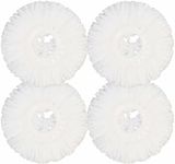 Mop Head for Hurricane Spin Mop Microfiber Mop Head for 360°Spin Magic Mop Refills Round Standard Size Mop Pads 4 Packs