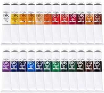 LIGHTWISH Oil Paint,24 Colors 50ml Large Tubes,Smooth and Creamy Texture,Non-Toxic Great Lastfastness Oil Paint Set for Adults and Beginners