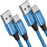 Baiww USBC Charger Cable, 2Pack 1M USB-A to USB-C Cable, 3A Fast Charging USB C Wire Compatible with Samsung Galaxy S23 S22 S21 S20 Plus, Pixel, Redmi, and More -Blue