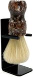 Parker Safety Razor, THE BIG BROWN BOAR, Deluxe Iridescent Tortoise Handle 100% Boar Bristle Shaving Brush, Large 24 MM Brush knot for a Better Lather!