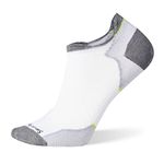 Smartwool Run Zero Cushion Low Ankle Socks, White, Large