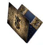 FineArts Full Panel Laptop Skins Upto 15.6 inch - No Residue, Bubble Free - Removable HD Quality Printed Vinyl/Sticker/Cover - Lord Ganesh Black Golden