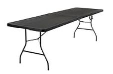 COSCO 8 ft. Fold-in-Half Banquet Table w/Handle, Black