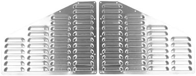 ECOTRIC Aluminum Louver Hood Vent Compatible with 1984-2001 Jeep XJ Cherokee/ 1986-1992 Jeep Comanche Cooling Panels Pair Kit Bolt On