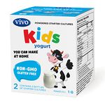 VIVO Kids Yogurt Starter Cultures/Natural (5 Boxes. 10 Bottles) Makes up to 30 litres