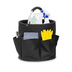 BOUDOI Cleaning Caddy with Handle, Cleaning Bucket Organiser Caddy with Handle Bag, Cleaners Caddy with Handle, Easy To Clean and Carry Foldable Multi Cleaning Organise