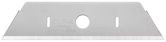 OLFA Dual Edge Stainless Steel Safety Blades, 10 Blades (SKB-2S/10B) - Trapezoid Shaped Dual-Side Utility Knife & Safety Cutter Replacement Blades, Fits OLFA SK-4, SK-9, & SK-14 Safety Knives